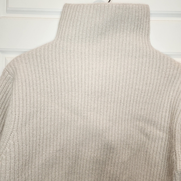 Aritzia Wilfred Montpellier Merino Wool Waist Cream Turtleneck - Picture 4 of 8